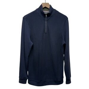 Ted Baker Mens 1/4 Zip Pullover Sweater Sz 2 Small Blue Preppy‎ Long Sleeve